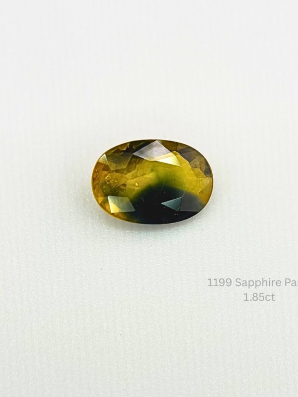 Jewelry Parti Sapphire Gemstone 1.85Ct Oval Jewelry Making Supply